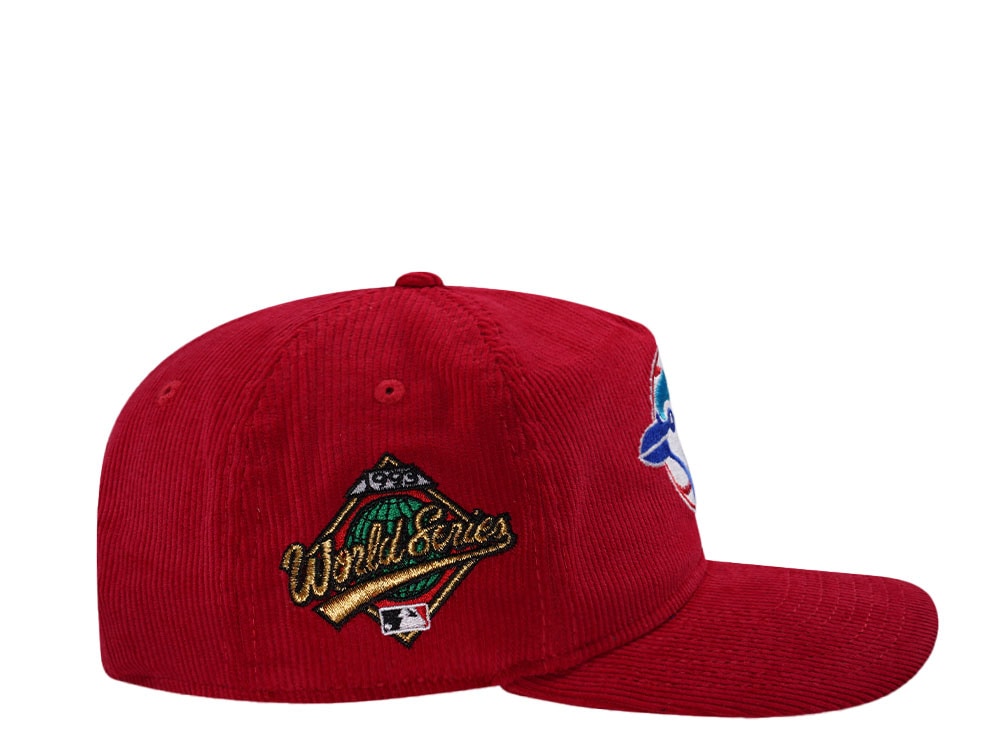 New Era Toronto Blue Jays World Series 1993 Scarlet Corduroy Edition 19Twenty Snapback Cap