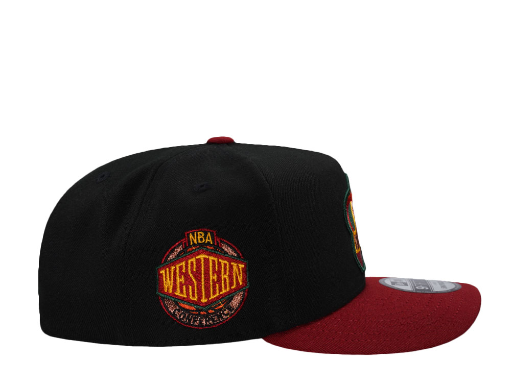 New Era Seattle Supersonics NBA Western Conference Black Two Tone Edition 9Fifty A Frame Snapback Cap
