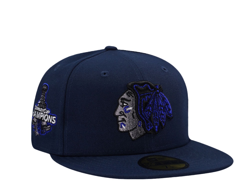 New Era Chicago Blackhawks Stanley Cup 2010 Blue Prime Edition 59Fifty Fitted Cap