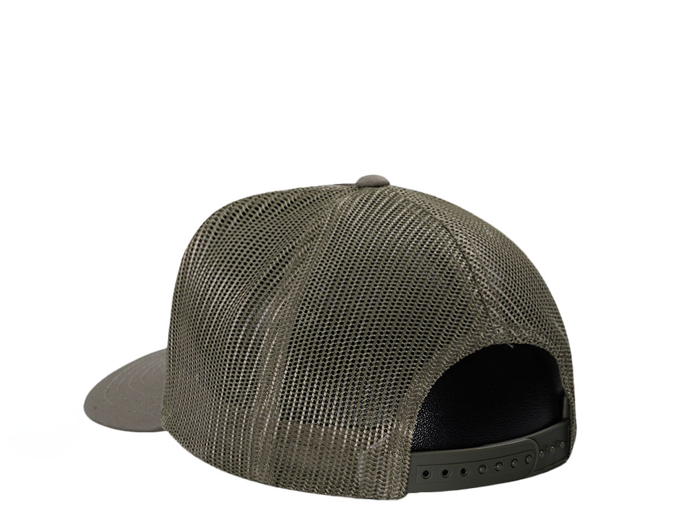 John Deere Cotton Twill Olive Trucker Snapback Cap