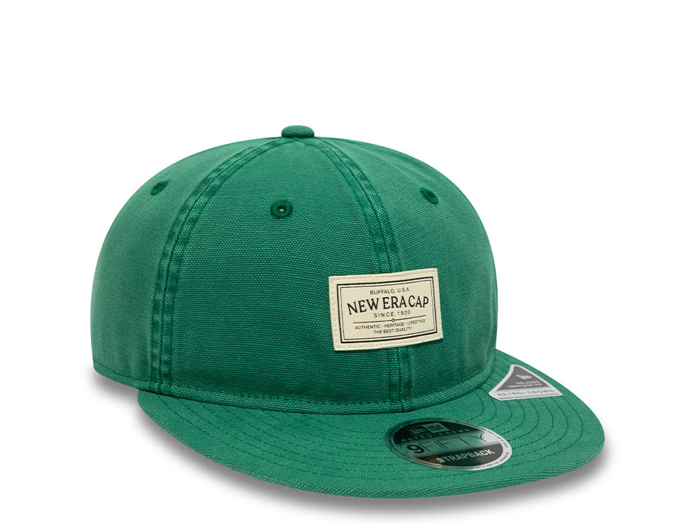 New Era Canvas Retro Crown Vintage Green 9Fifty Snapback Cap
