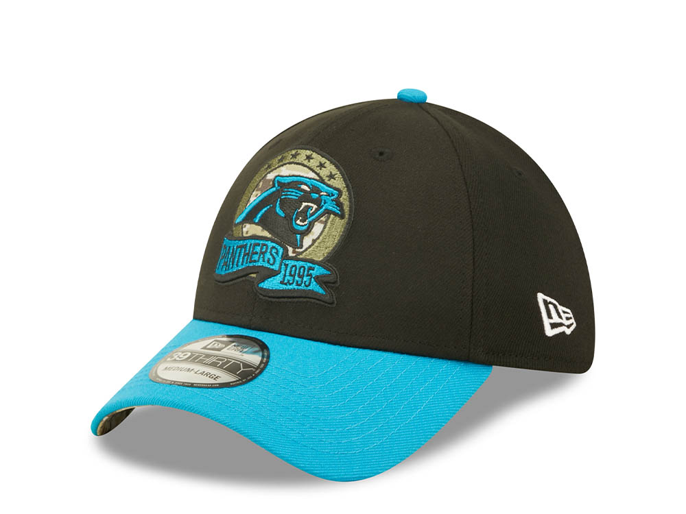 New Era Carolina Panthers Salute to Service 2022 39Thirty Stretch Cap