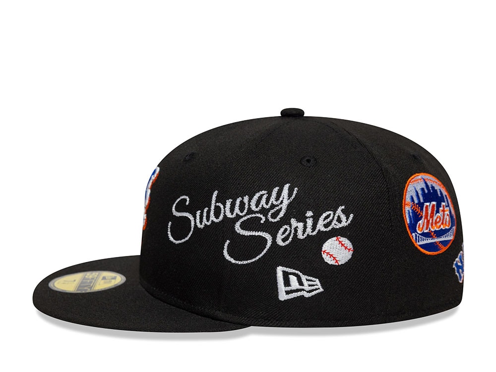 New Era New York Mets Subway Series Multi Patch Black Prime Edition 59Fifty Fitted Cap