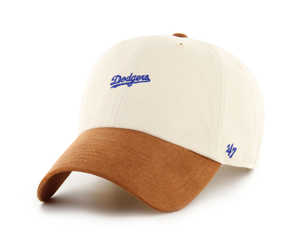 47 Brand Los Angeles Dodgers Script Suede Visor Natural Clean Up Strapback Cap