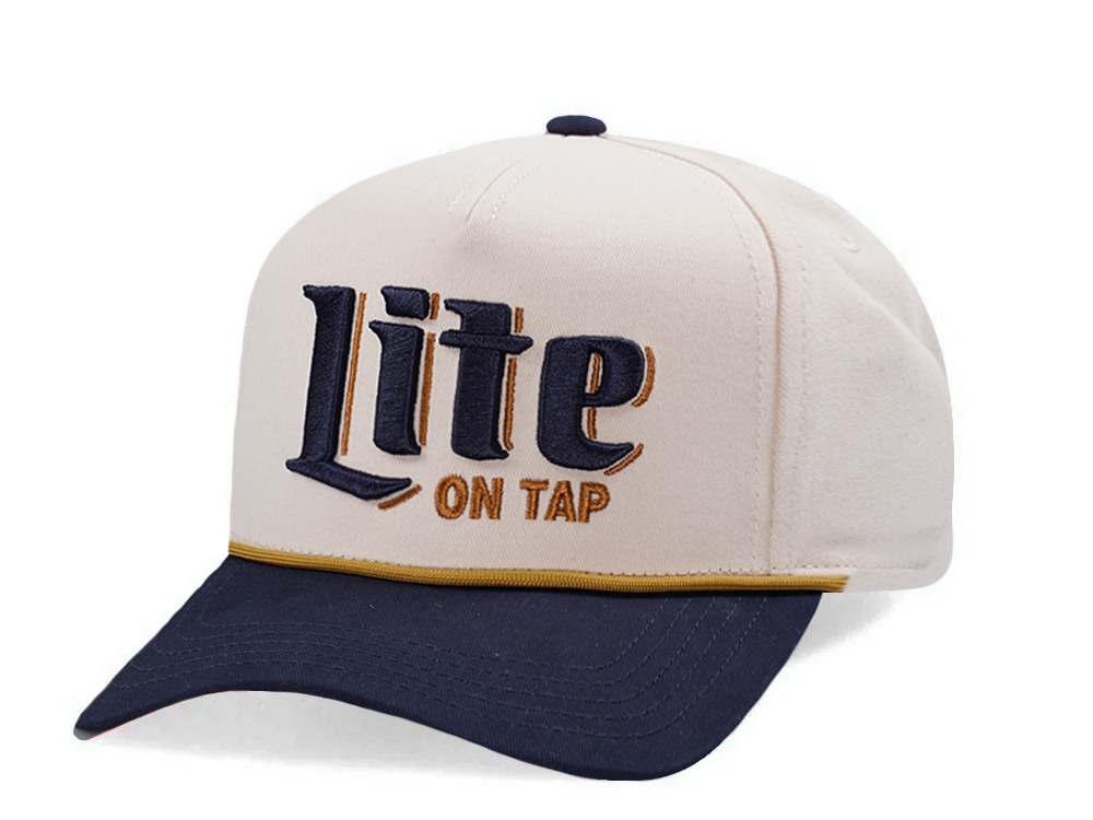 American Needle Miller Lite Scottie Ivory Two Tone Edition Snapback Cap