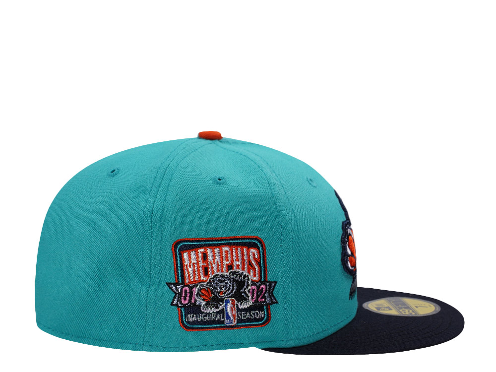 New Era Memphis Grizzlies Inaugural Season Teal Two Tone Edition 59Fifty Fitted Cap