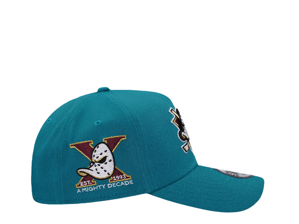 New Era Anaheim Ducks 10th Anniversary Teal Prime Edition 9Forty A Frame Snapback Cap