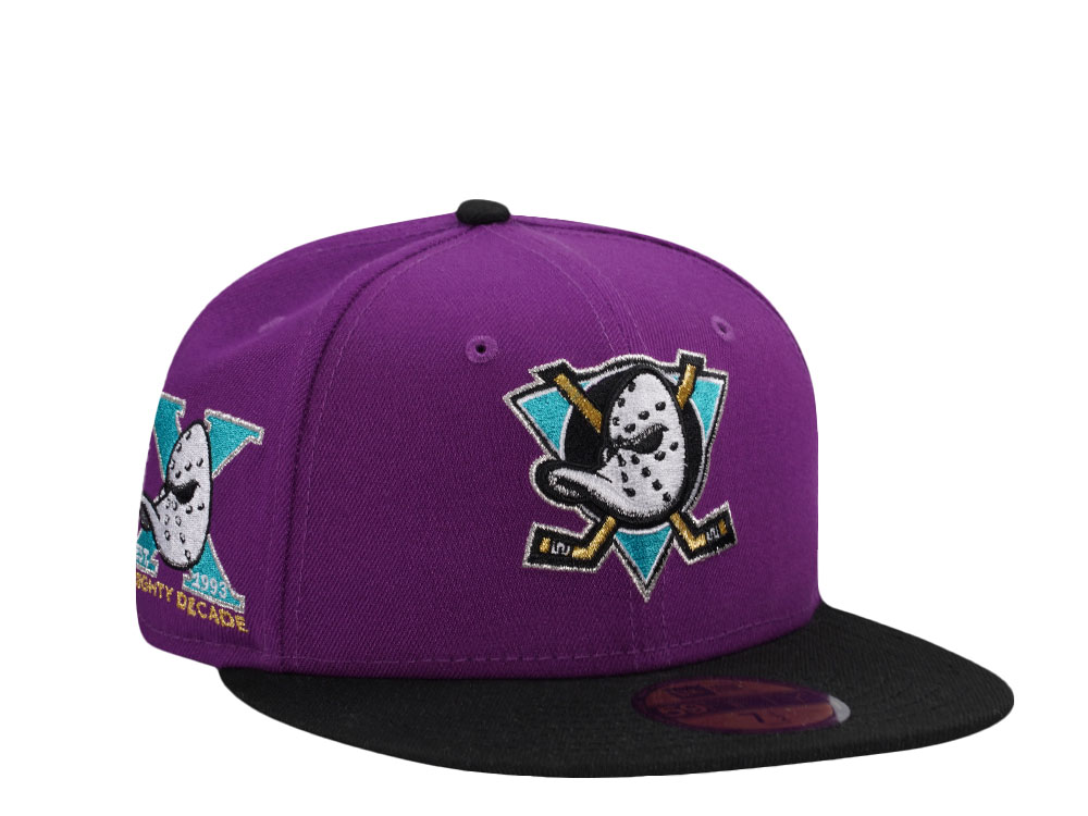 New Era Anaheim Ducks 10th Anniversary The Purple Prime Two Tone Edition 59Fifty Fitted Cap