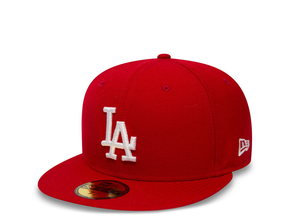 New Era Los Angeles Dodgers Plain Red Prime Edition 59Fifty Fitted Cap