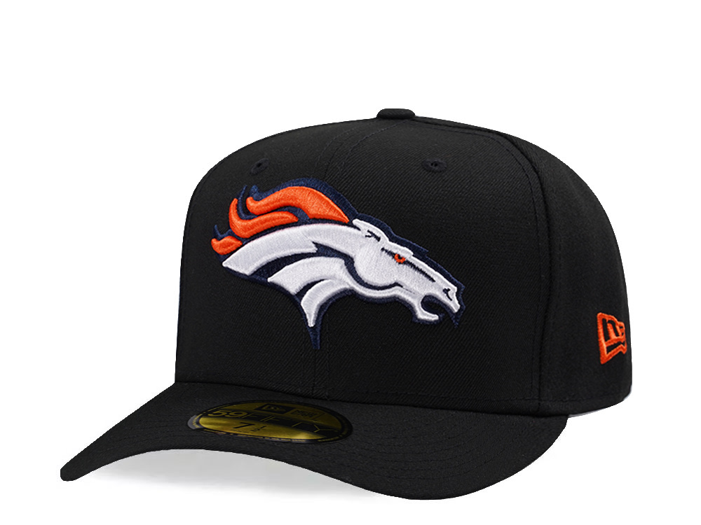 New Era Denver Broncos Black Prime Edition Pre Curved 59Fifty Fitted Cap