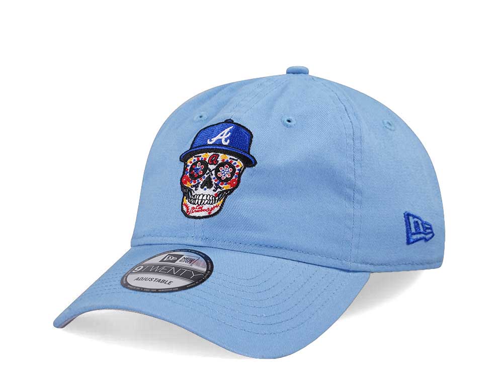 New Era Atlanta Braves Skull Sky Blue 9Twenty Strapback Cap