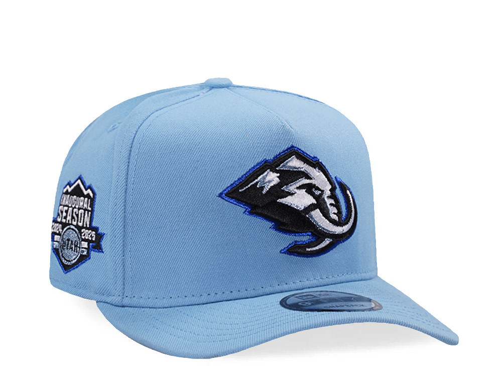 New Era Utah Mammoth Inaugural Season Sky Blue Prime Edition 9Fifty A Frame Snapback Cap