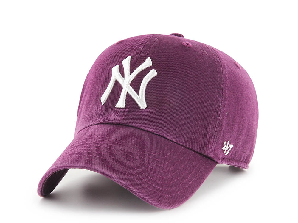 47 Brand New York Yankees Plum Edition Clean Up Strapback Cap