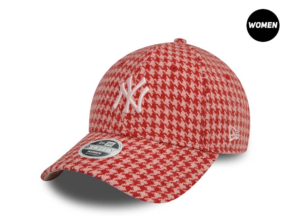 New Era New York Yankees Houndstooth Pink Womens 9Forty Snapback Cap