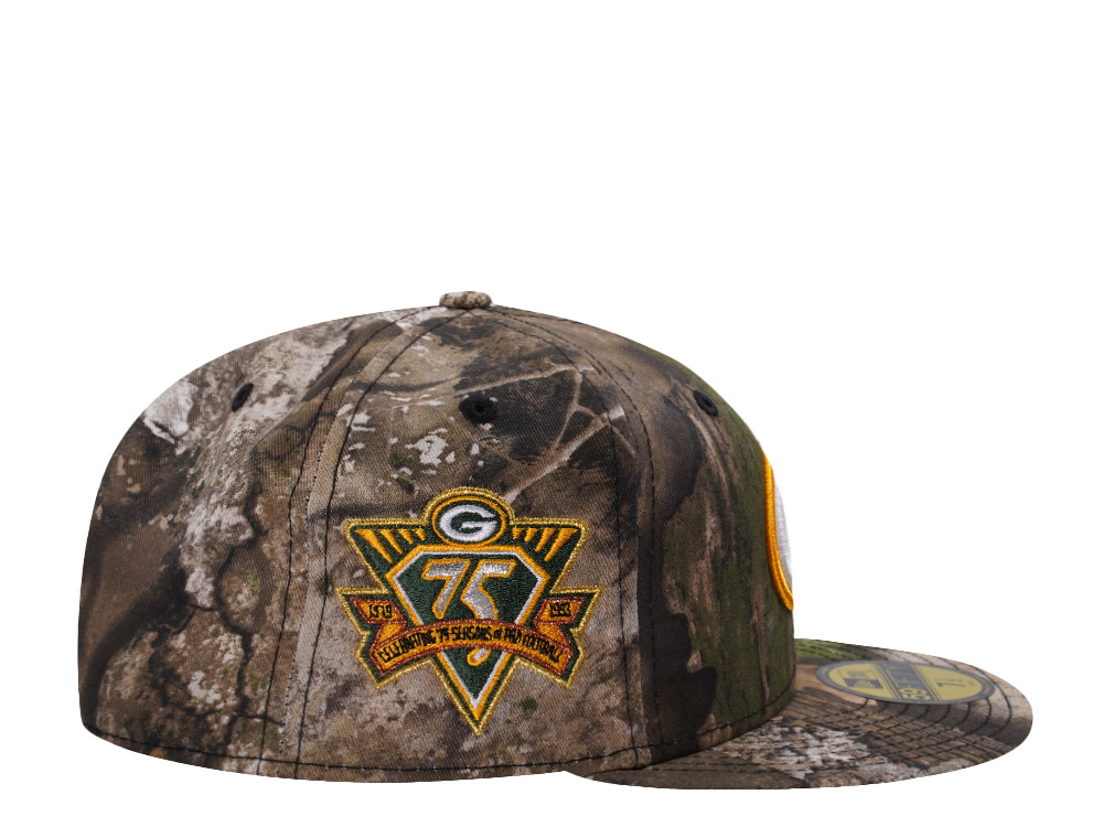 New Era Green Bay Packers 75th Anniversary Realtree APX Prime Edition 59Fifty Fitted Cap
