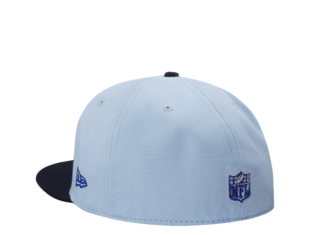 New Era Buffalo Bills Inaugural Season Metallic Glacier Blue Two Tone Edition 59Fifty Fitted Cap