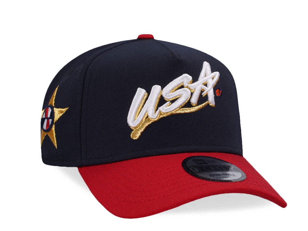New Era Team USA Basketball Navy Two Tone Edition 9Forty A Frame Snapback Cap