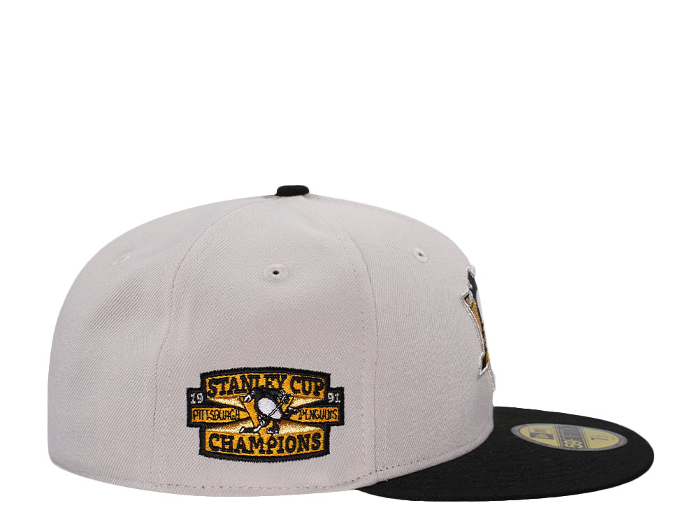 New Era Pittsburgh Penguins Stanley Cup Champions 1991 Stone Two Tone Edition 59Fifty Fitted Cap