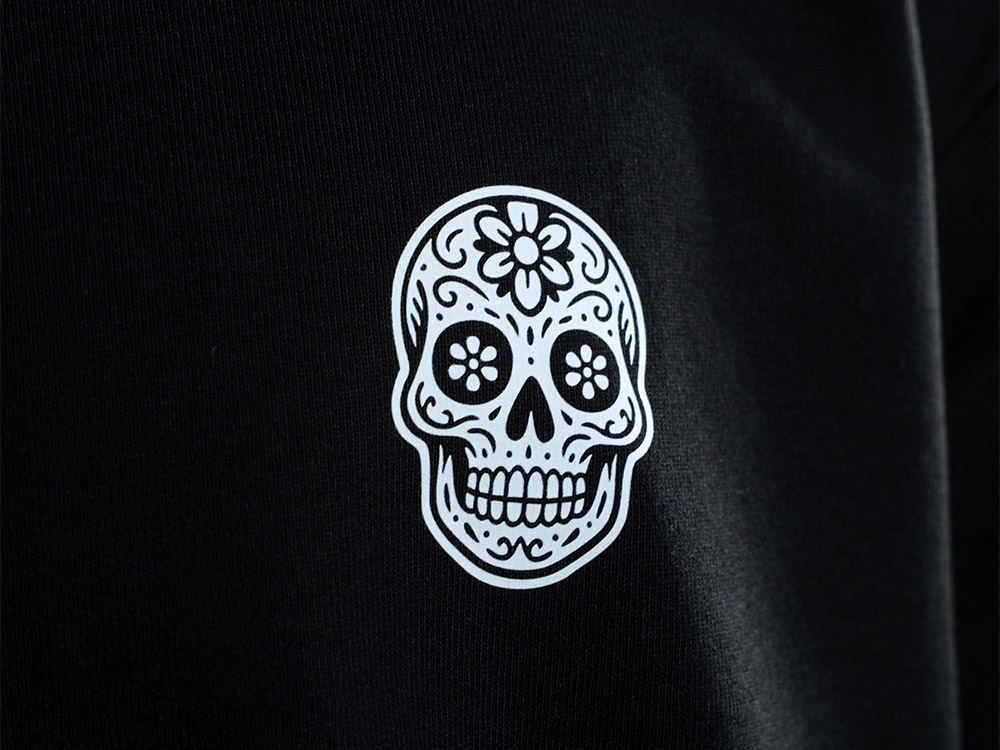Parallel Union T-Shirt La Muerte Black Skull Oversize Edition