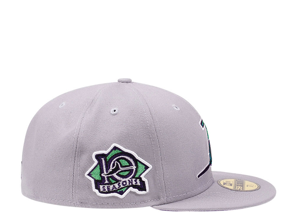 New Era Tampa Bay Rays 10 Seasons Gray and Purple Edition 59Fifty Fitted Cap