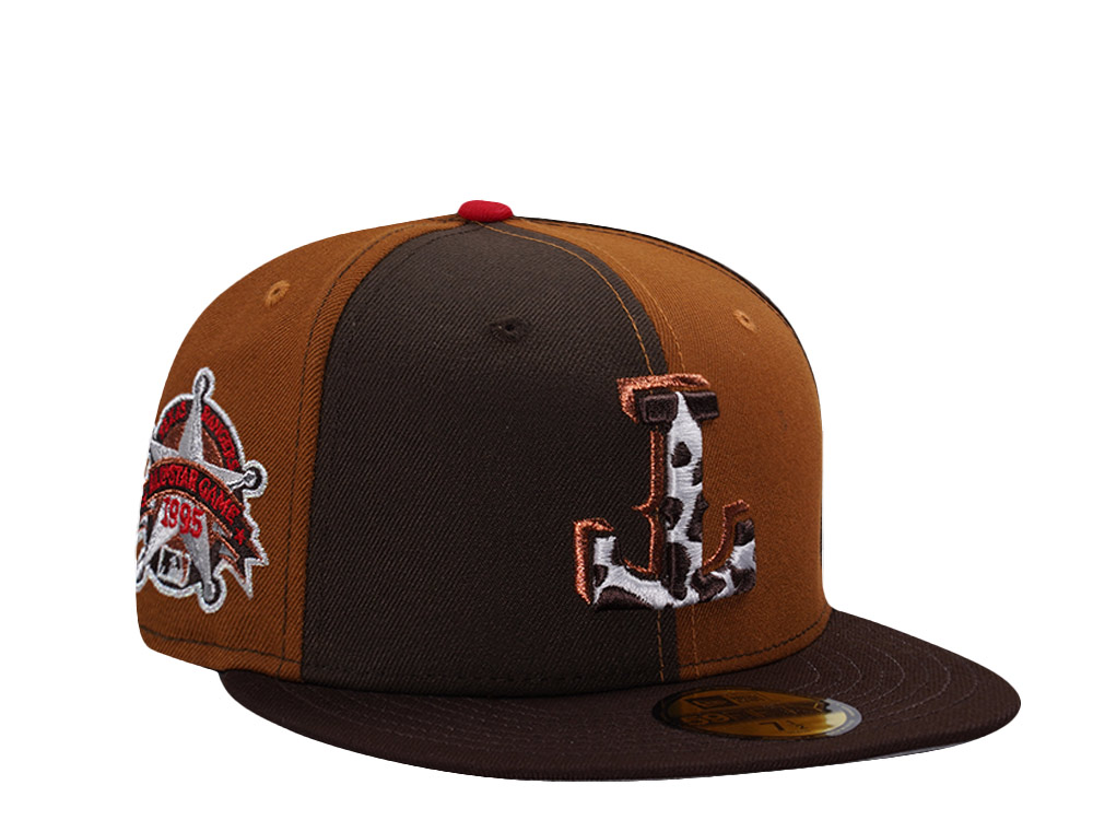 New Era Texas Rangers All Star Game 1995 Brown Pinwheel Edition 59Fifty Fitted Cap