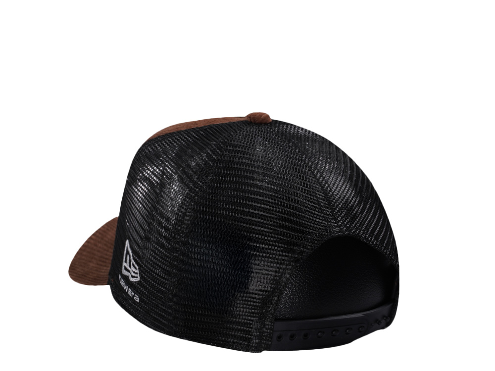 New Era Red Bull Racing Corduroy Brown 9Forty A Frame Trucker Snapback Cap