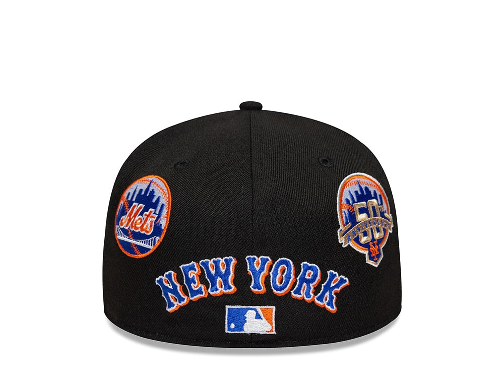 New Era New York Mets Subway Series Multi Patch Black Prime Edition 59Fifty Fitted Cap