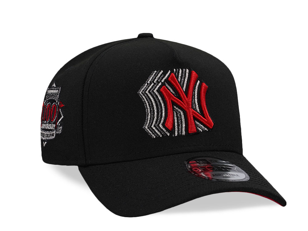 New Era New York Yankees Stadium Anniversary Fade Black Red Edition 9Forty A Frame Snapback Cap