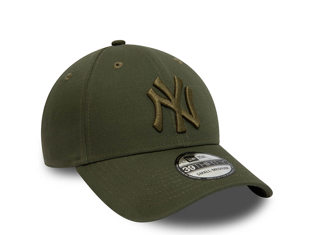 New Era New York Yankees League Essential Olive 39Thirty Stretch Cap
