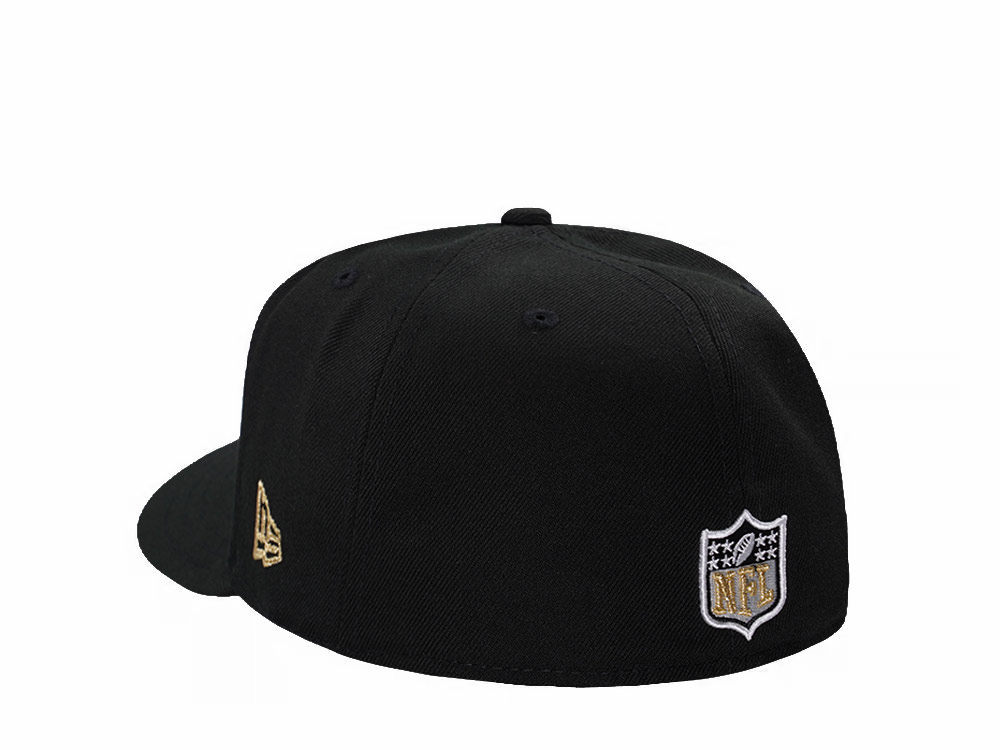 New Era New Orleans Saints Black Classic Edition Pre Curved 59Fifty Fitted Cap