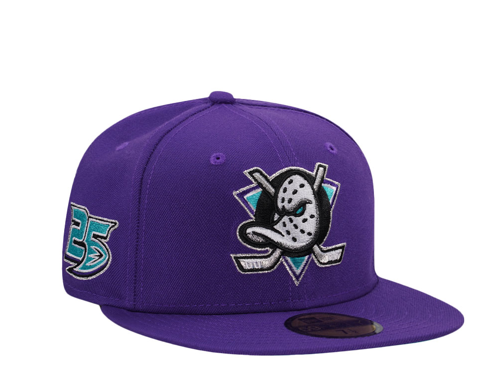 New Era Anaheim Ducks 25th Anniversary Purple Prime Edition 59Fifty Fitted Cap