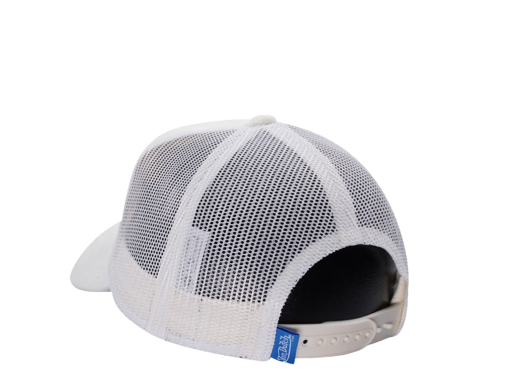 Von Dutch Oval Patch White Velour Edition Trucker Snapback Cap