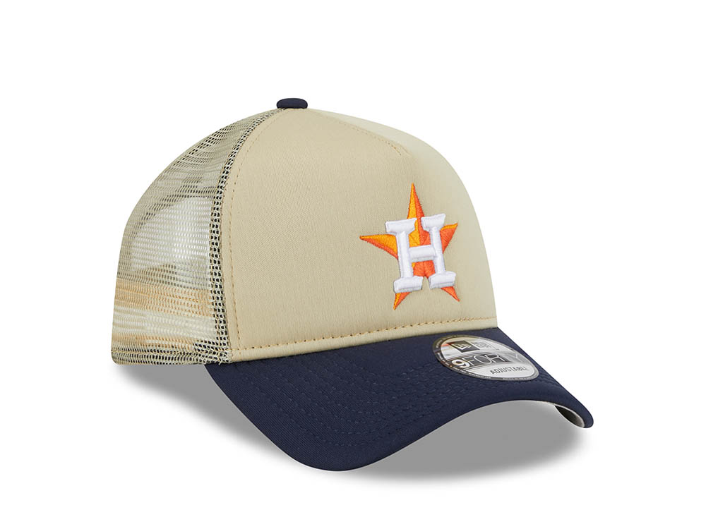 New Era Houston Astros All Day Two Tone 9Forty A Frame Trucker Snapback Cap