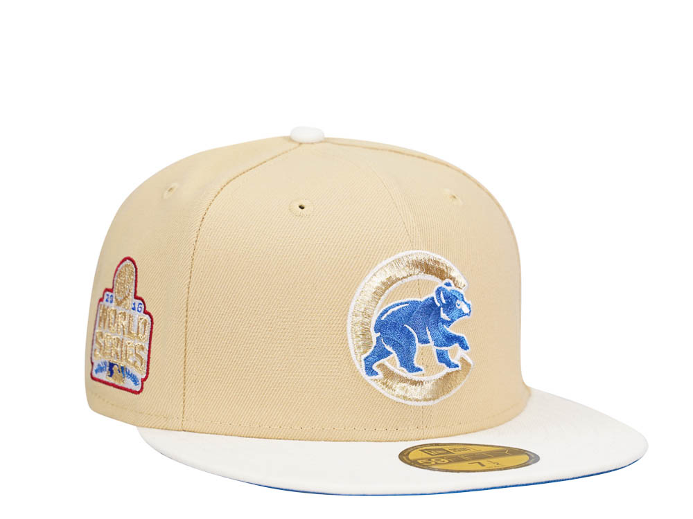 New Era Chicago Cubs World Series 2016 Gold Azure Two Tone Edition 59Fifty Fitted Cap