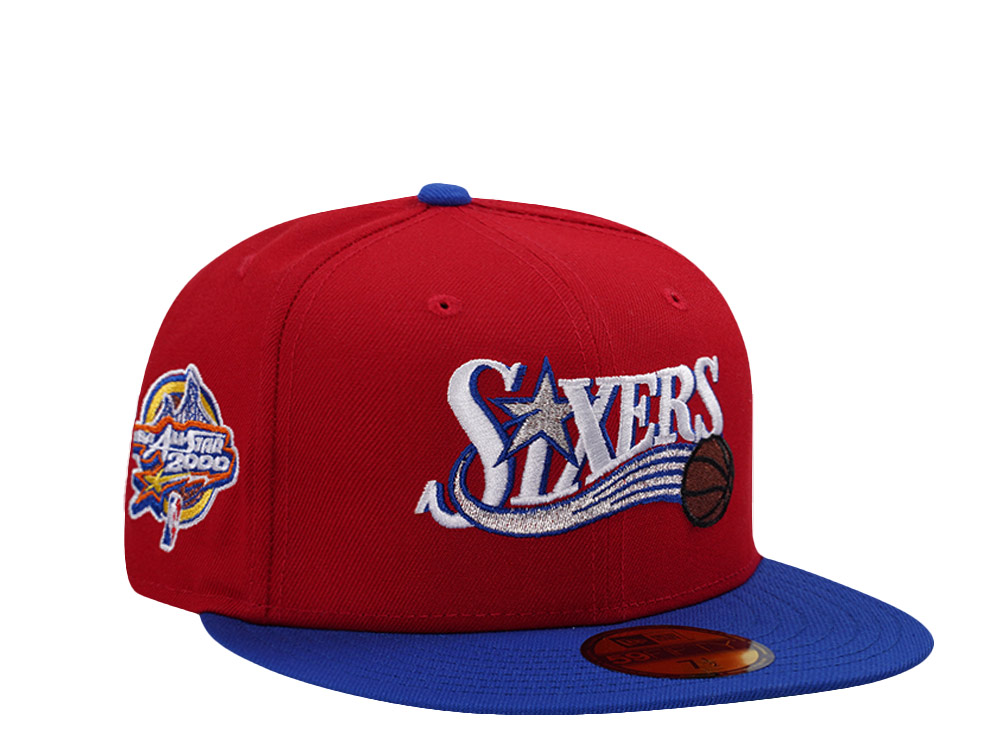 New Era Philadelphia 76ers All Star Game 2000 Scarlet Two Tone Edition 59Fifty Fitted Cap