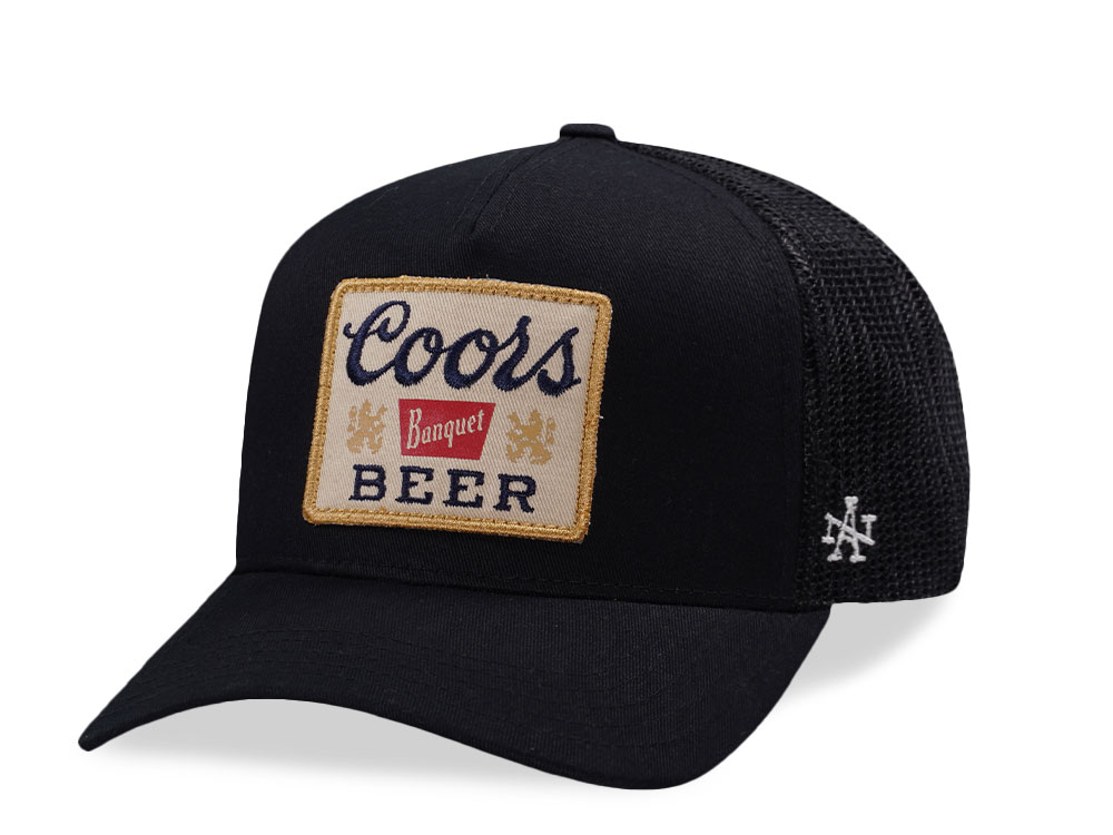 American Needle Coors Beer Black Valin Edition Trucker Snapback Cap