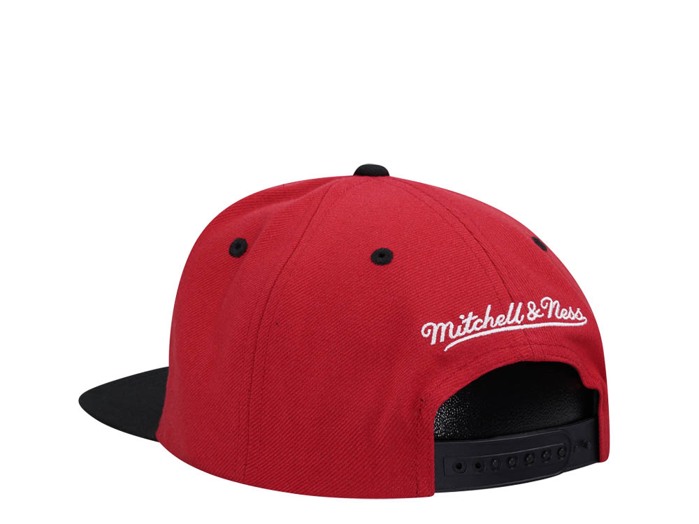Mitchell & Ness Miami Heat Transcript Red Two Tone Snapback Cap