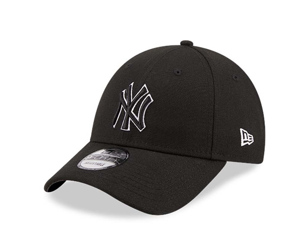 New Era New York Yankees POP Outline Black 9Forty Strapback Cap