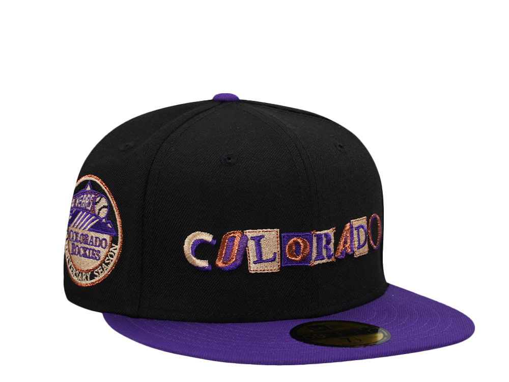 New Era Colorado Rockies 10th Anniversary Black Two Tone Edition 59Fifty Fitted Cap