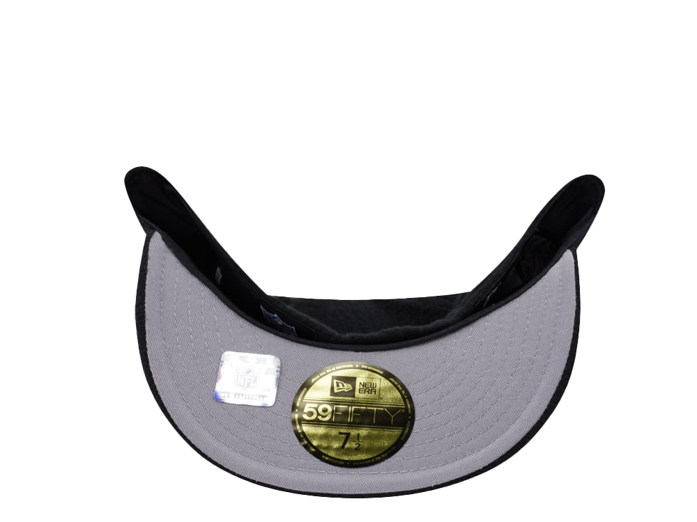 New Era Chicago Bears Team Helmet Black Prime Fleece Edition 59Fifty Fitted Cap