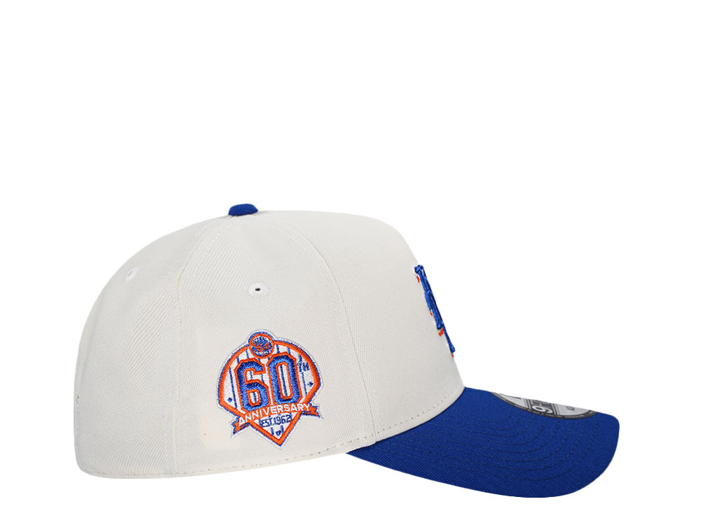 New Era New York Mets 60th Anniversary Chrome Throwback Two Tone Edition 9Forty A Frame Snapback Cap