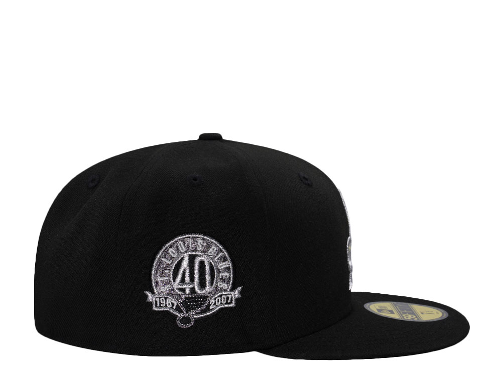 New Era St. Louis Blues 40th Anniversary Black Metallic Edition 59Fifty Fitted Cap