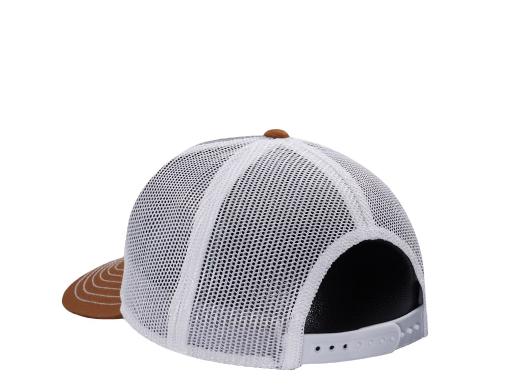 John Deere Patch Gray White Trucker Snapback Cap