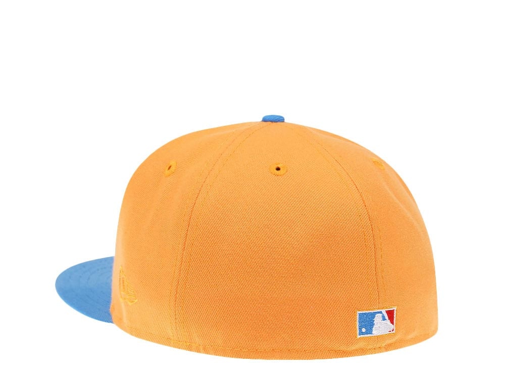New Era Texas Rangers Khaki 40th Anniversary Iced Mango Two Tone Prime Edition 59Fifty Fitted Cap