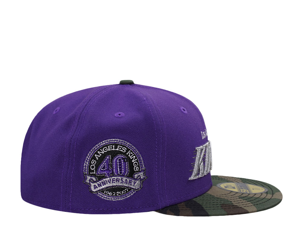 New Era Los Angeles Kings 40th Anniversary Purple Camo Two Tone Edition 59Fifty Fitted Cap