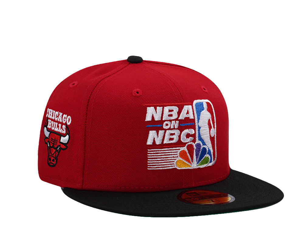 New Era Chicago Bulls NBA On NBC Scarlet Two Tone Edition 59Fifty Fitted Cap