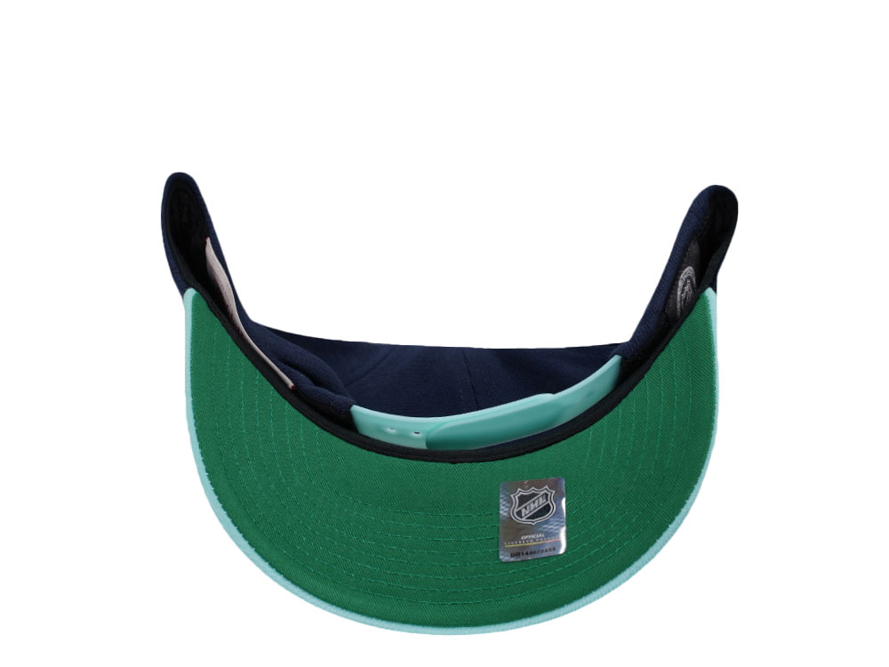Mitchell & Ness Seattle Kraken Pro Crown Fit Navy Snapback Cap