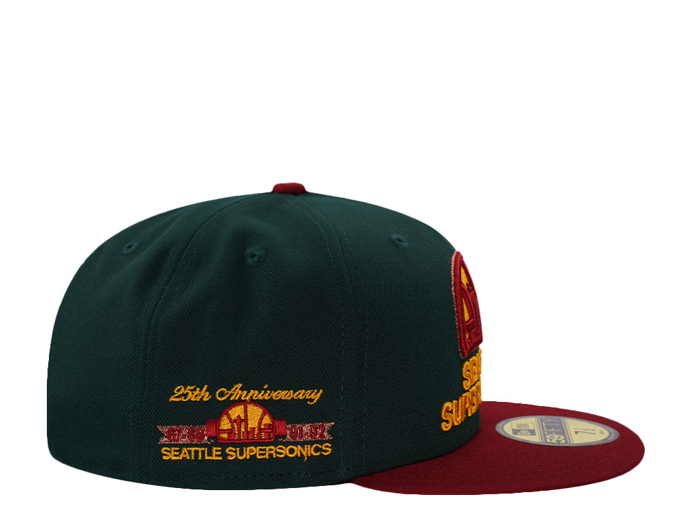 New Era Seattle Supersonics 20th Anniversary Dark Green Two Tone Edition 59Fifty Fitted Cap