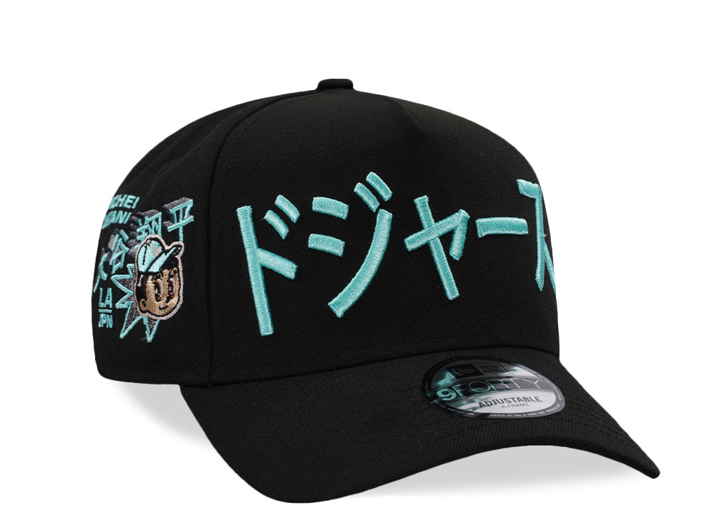 New Era Los Angeles Dodgers Ohtani Kanji Mint Black Prime Edition 9Forty A Frame Snapback Cap