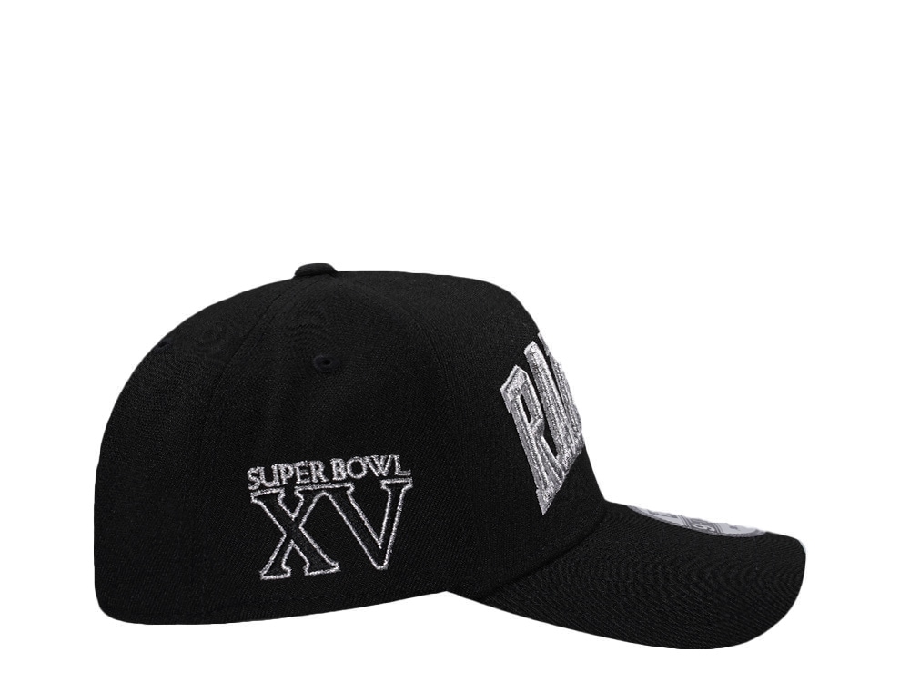 New Era Las Vegas Raiders Super Bowl XV Black Prime Edition 9Forty A Frame Snapback Cap